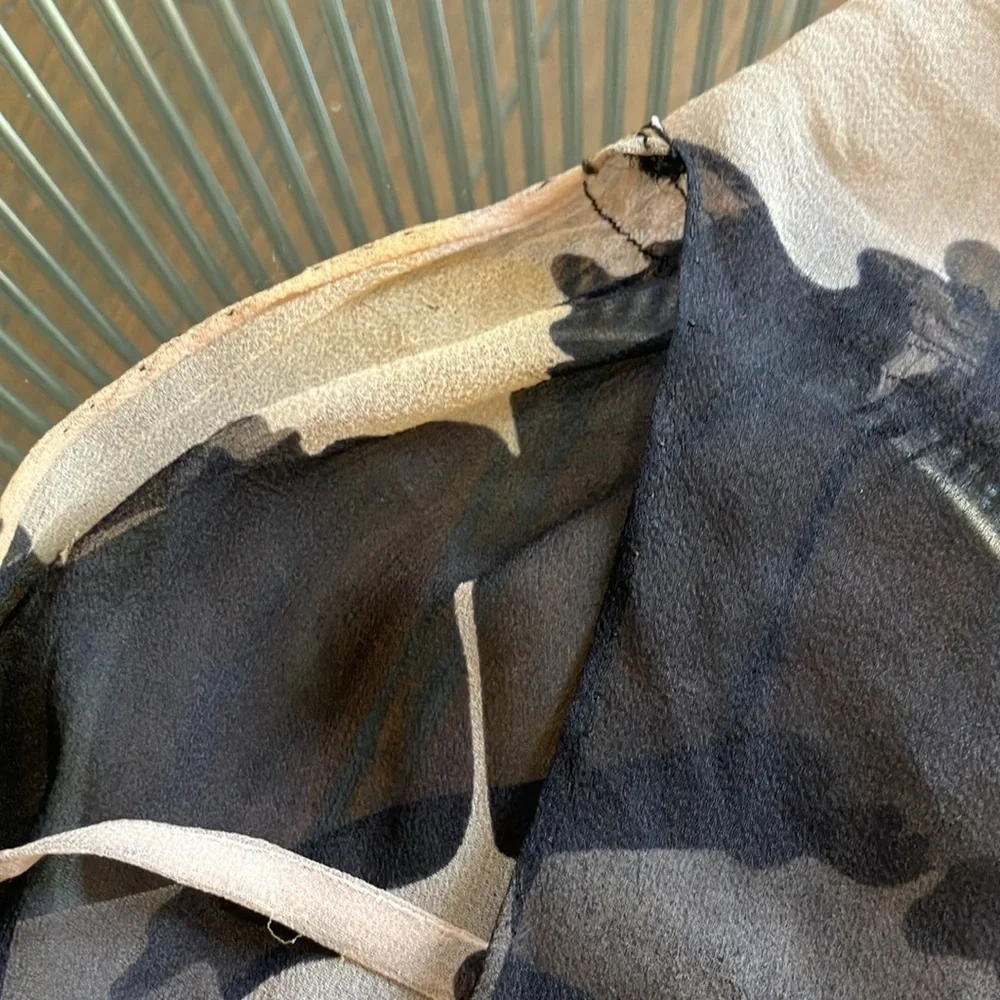 Vintage 20s leaf pattern sheer midi dress size small - Picture 16 of 16